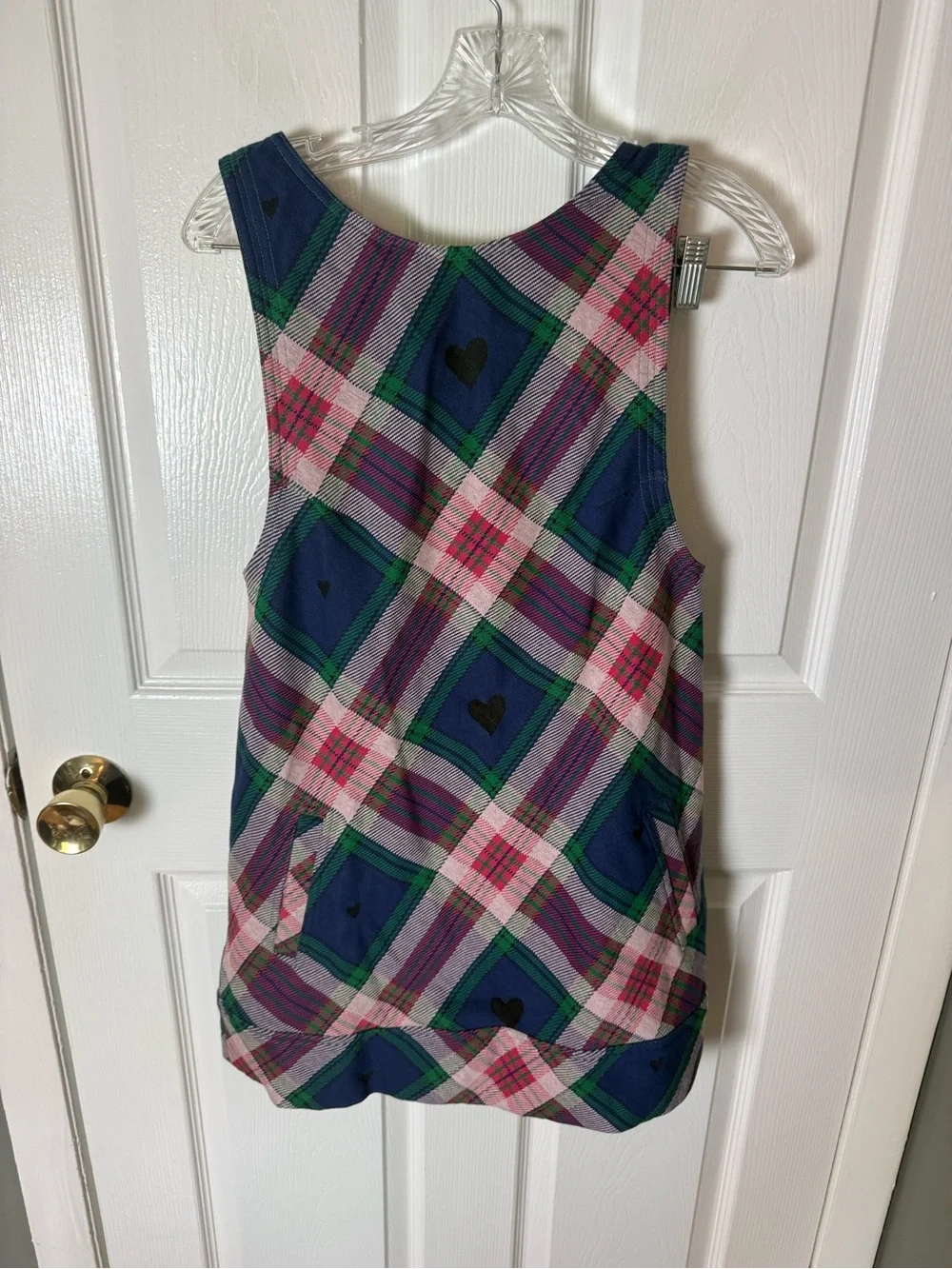 Free People Carven Plaid Mini Dress in Berry Combo S